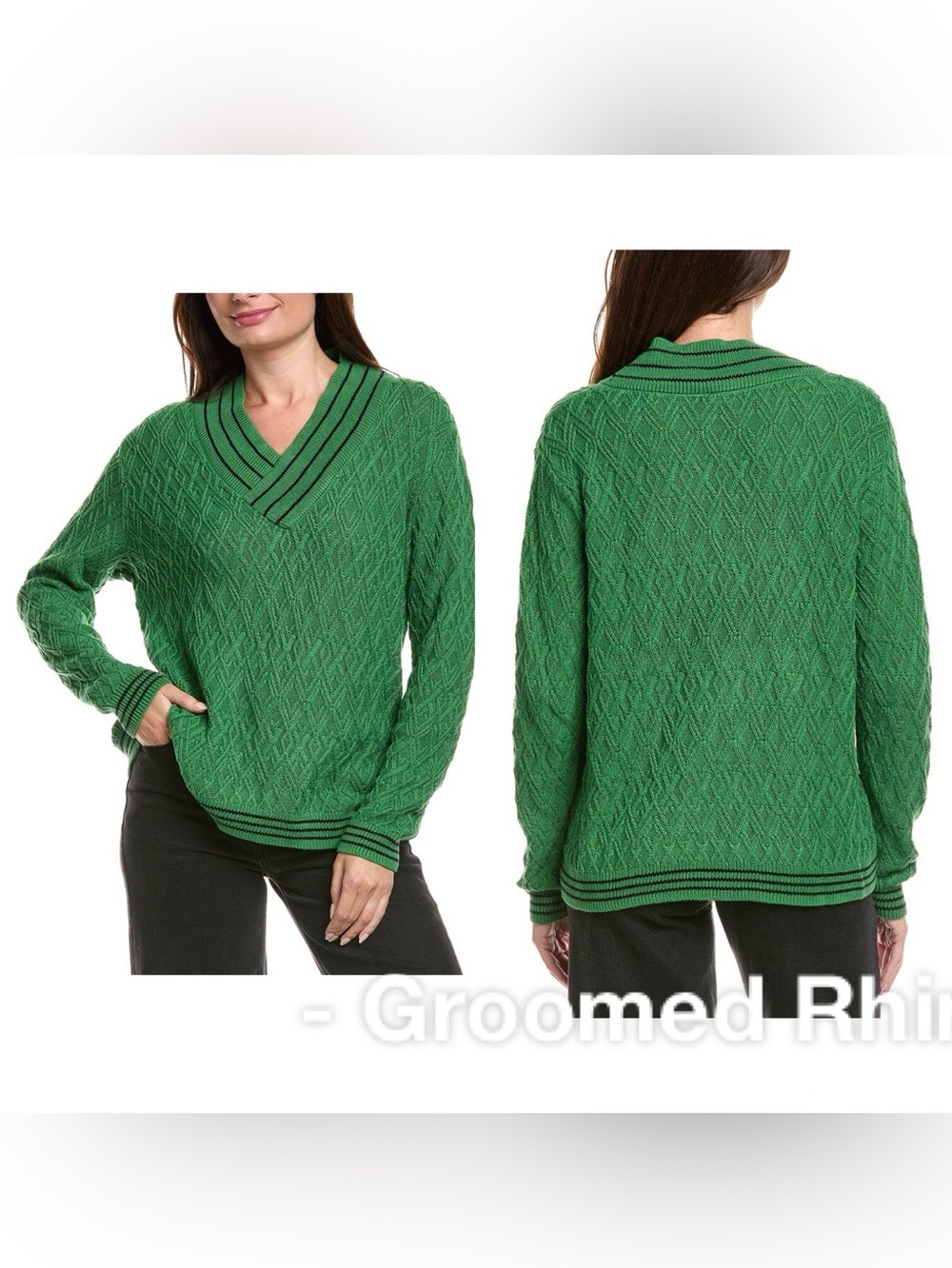 CAbi Lucky Day V Neck Pullover Sweater Size M